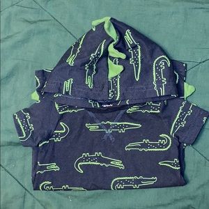 Crocodile Hooded Onesie